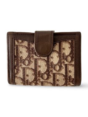 Vintage 70s Christian Dior Diorissimo oblique monogram wallet Leather canvas